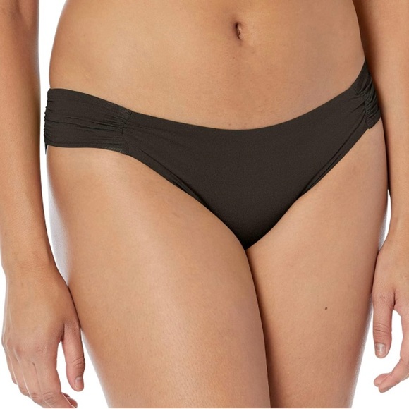 NWT Trina Turk Black Shirred Side Bikini Bottoms, 6 - Picture 1 of 7
